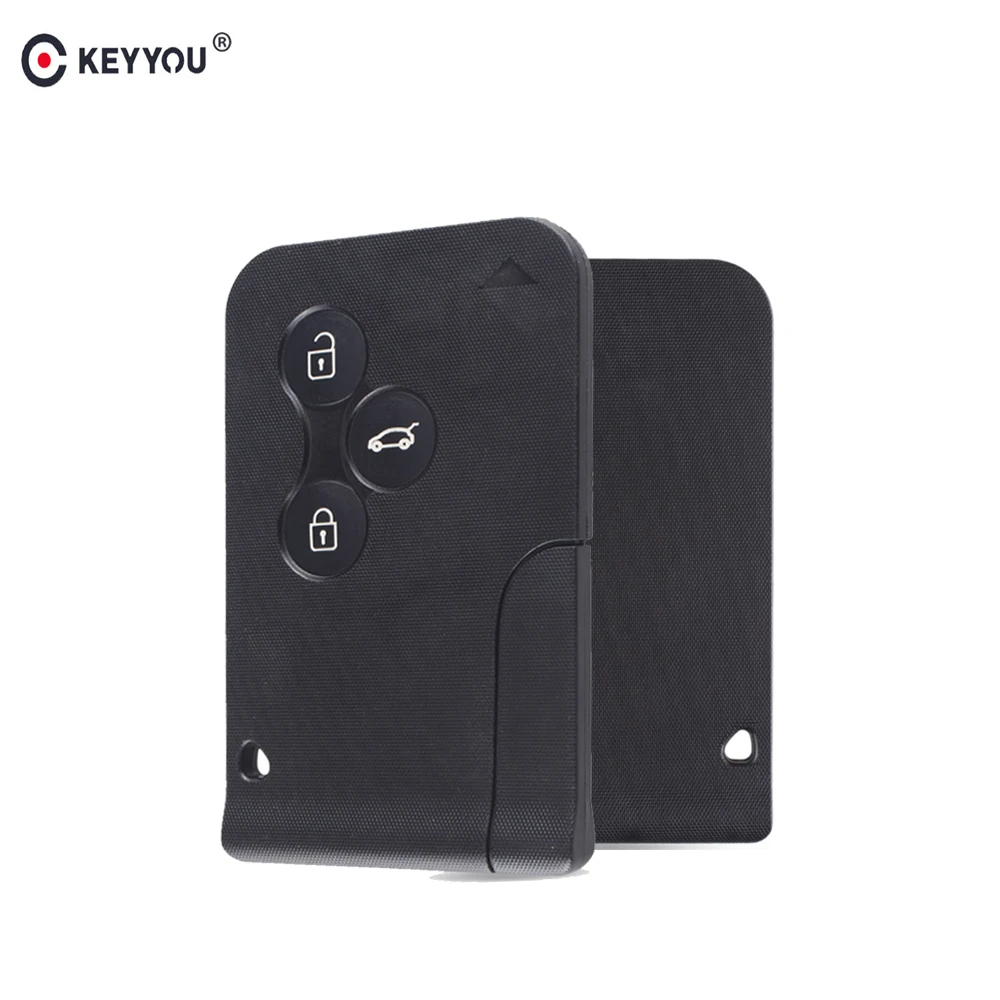 KEYYOU – coque de clé télécommande intelligente de remplacement 10X, pour Renault Clio Logan Megane 2 3 Koleos Scenic 3 boutons