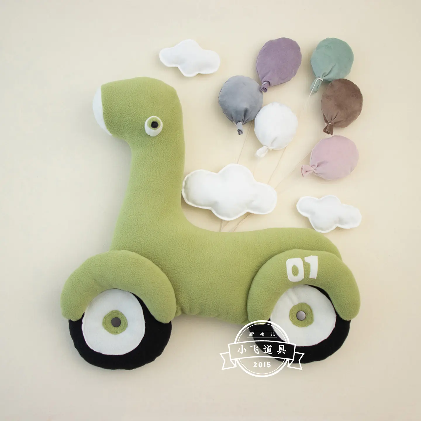 Newborn Photo Props Colorful Posing Motorcycle with Balloons Decors for Baby Poser Studio Photoshoot Decorations Accessories