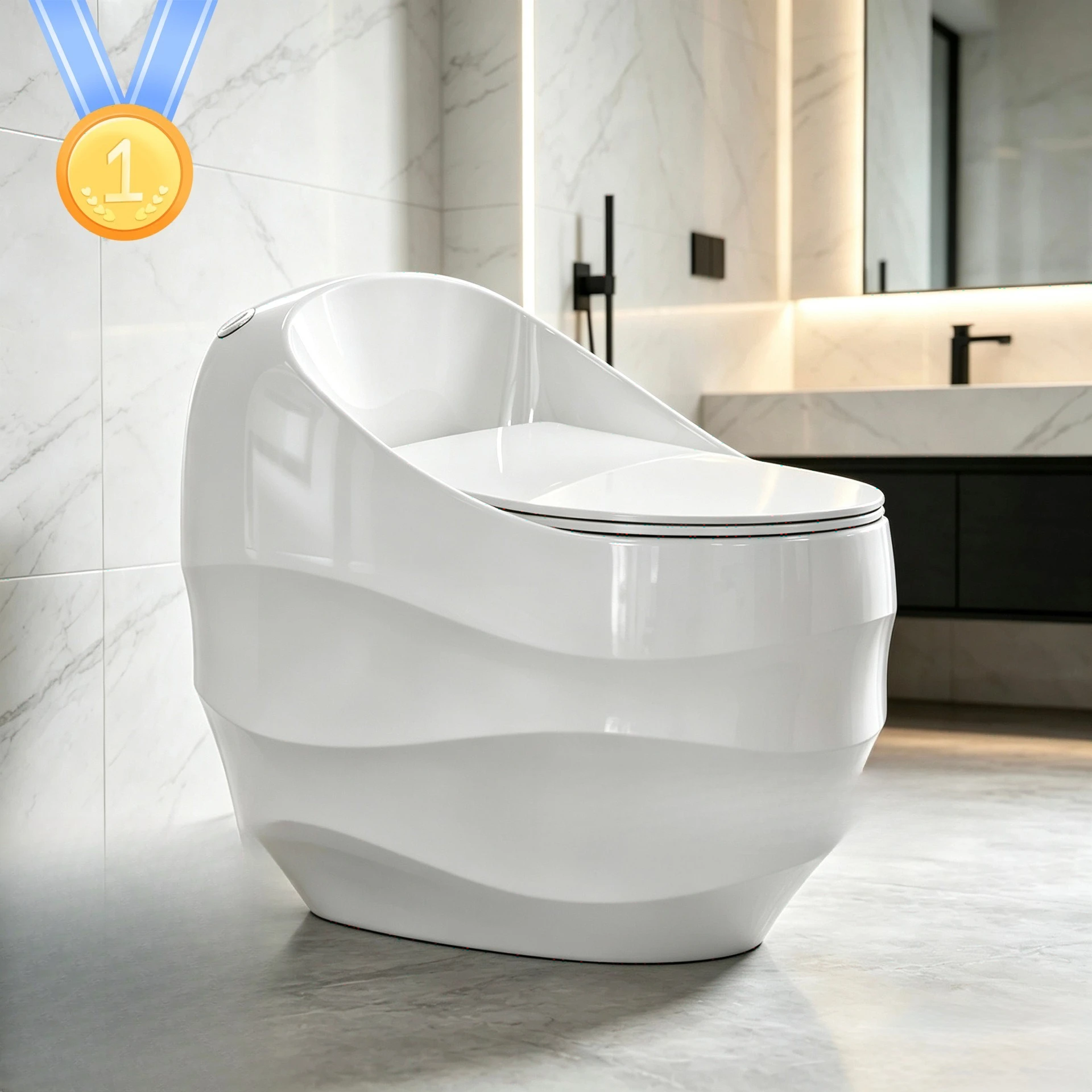 Factory Direct Compatible with bathroom toilet with wall-mounted sink large diameter sewage multi-color