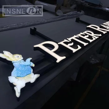 Illuminated Led Signage Frontlit Lettering  Acrylic 3D Lighted Letter  Restaurant Advertising Board Outdoor Business Logo Sign