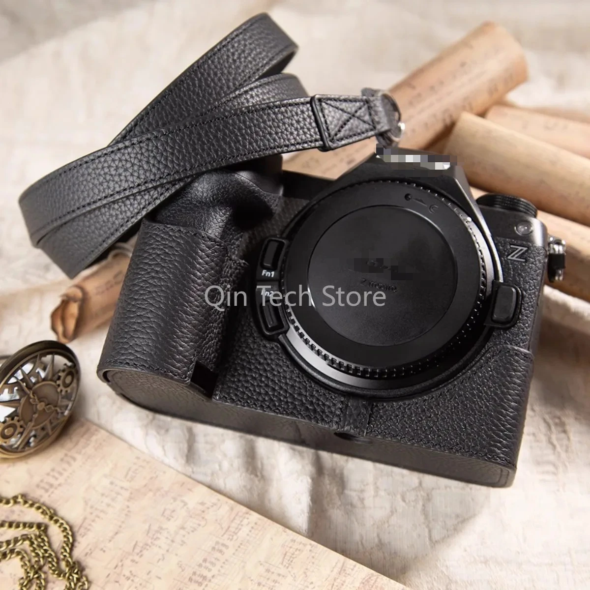 

Vintage Genuine Leather Camera Bag Pouch Protect Case Cover Base Neck Belt Shoulder Strap for Nikon Z63 Z6iii Z6-III Accessories