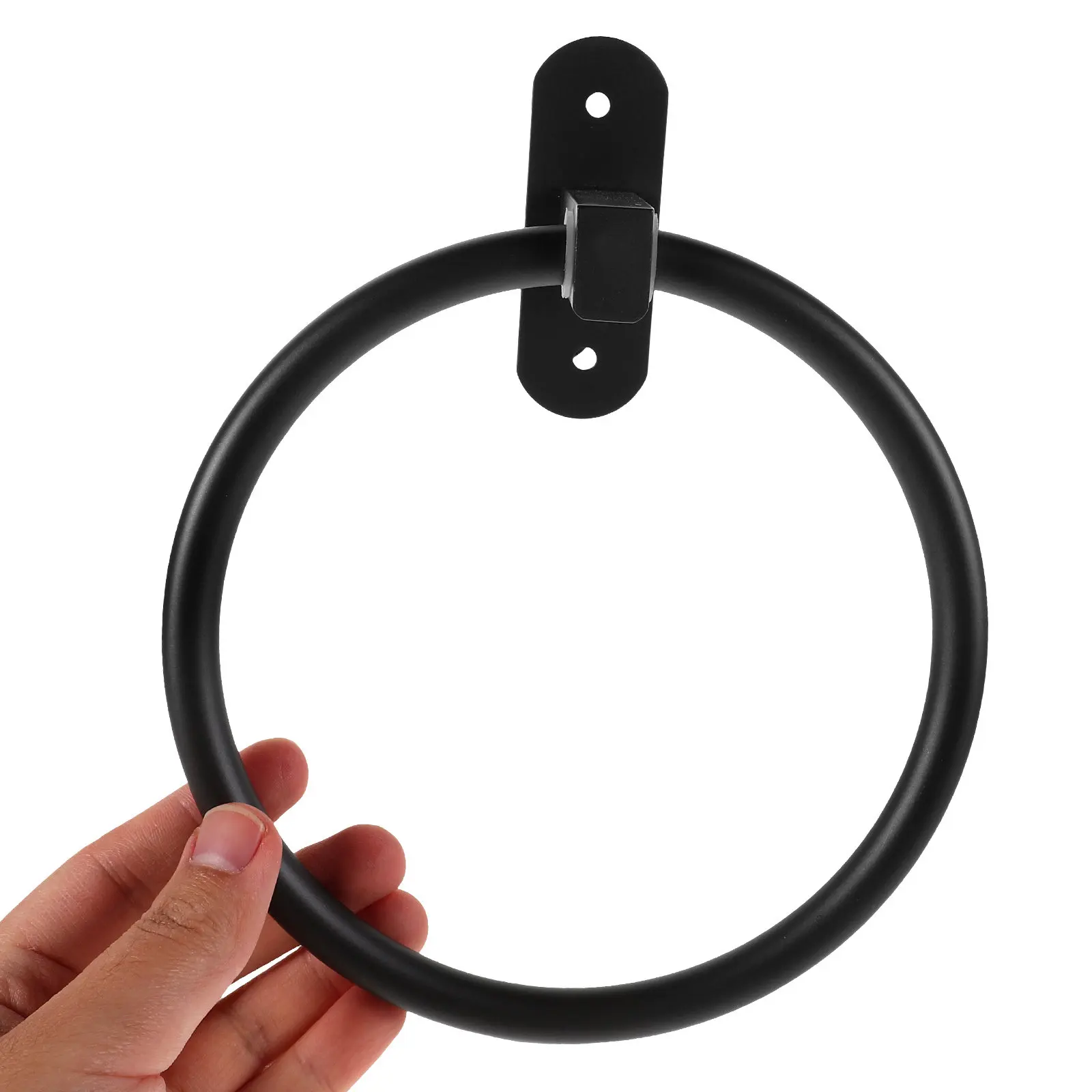 

Wall Mounted Hand Towel Holder Rv Bathroom Aluminum Heavy-Duty Space-Saving Round Towel Ring Sleek Design for Small Spaces