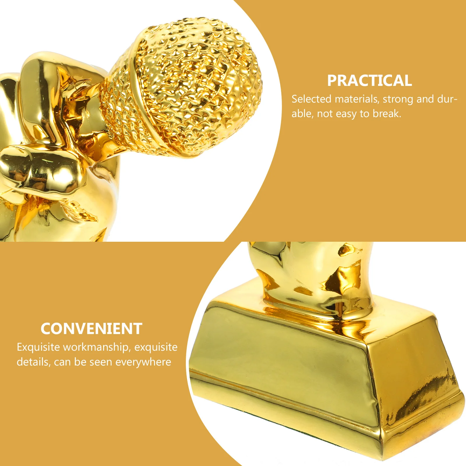 

Музыкальная награда Трофей Смола Микрофон Пение Соревнования Почетный трофей Классная вечеринка Украшение Награда Трофеи