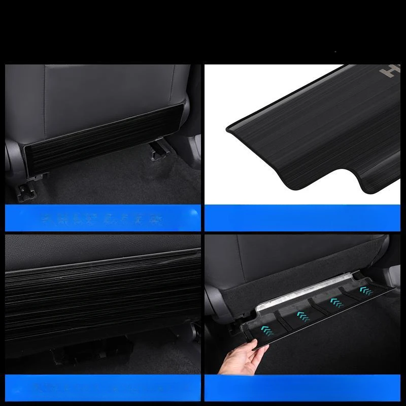 Für Toyota Highlander XU70 2020 2021 2022 2023 Hybrid Edelstahl Autositz Anti-Kick-Pad Rücksitzschutz Anti-Schmutz-Pad – Detail 5