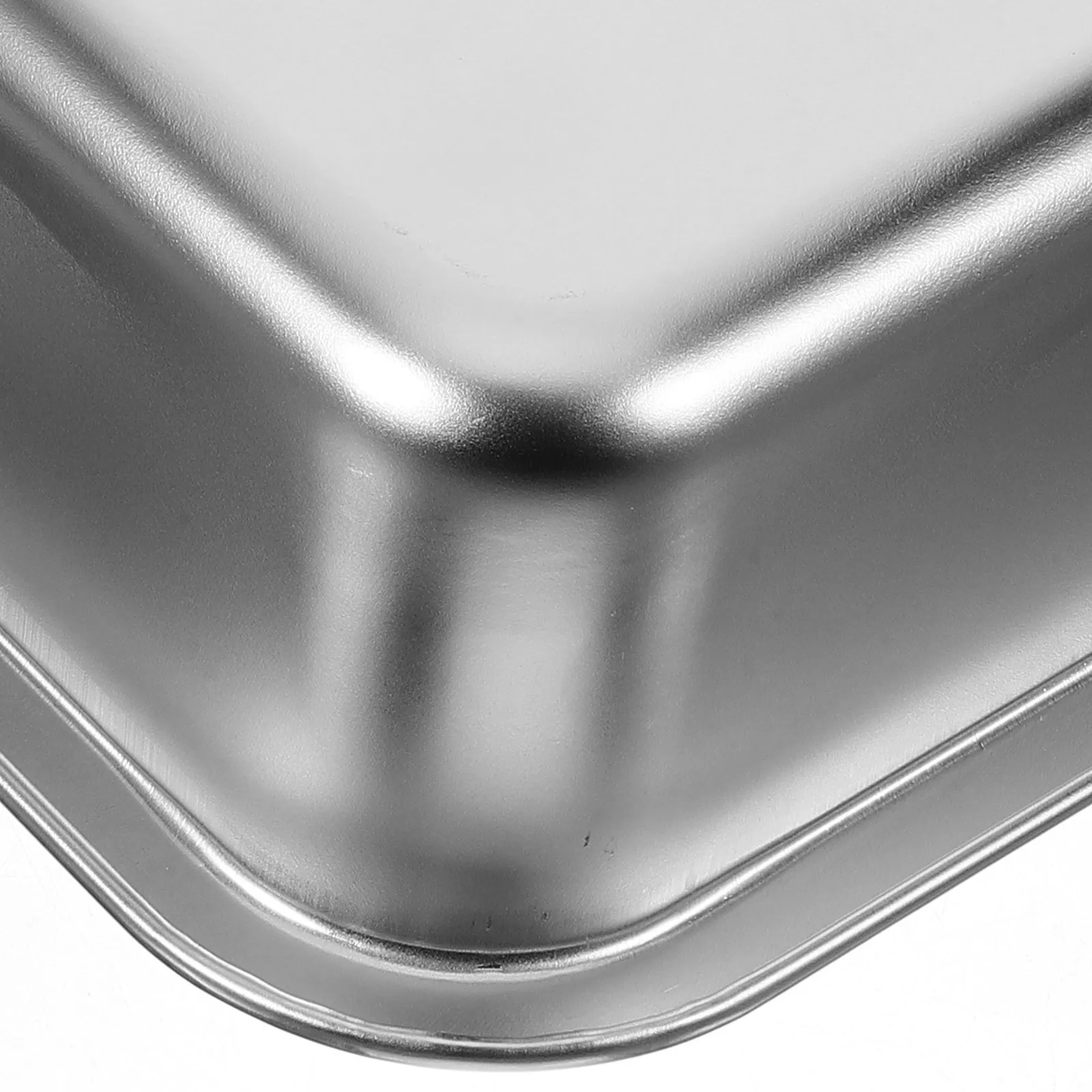 

Portable Cat Litter Box Stainless Steel Open Top Kitten Toilet Compact for Travel Lightweight Litter Storage Container