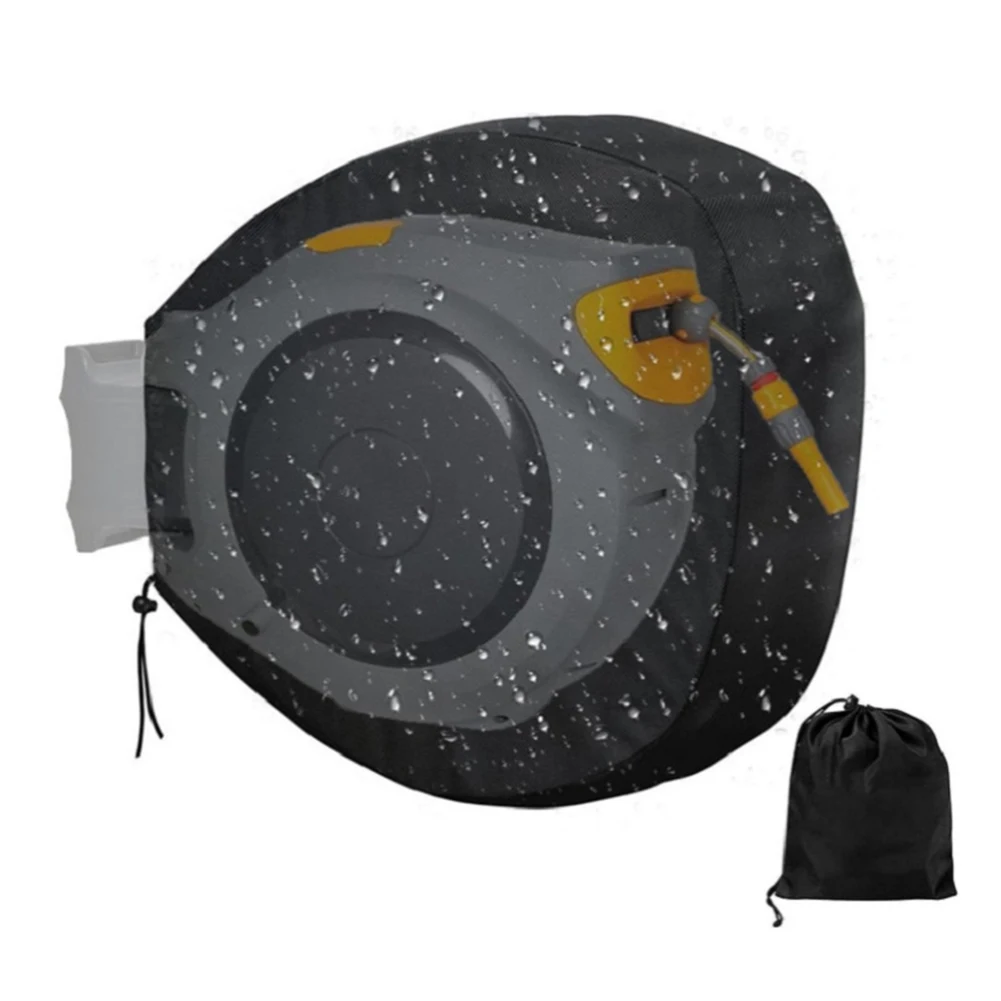 

Black Retractable Hose Cover Quick Removal Storage Bag Included Adjustable Drawstring Durability And Stability