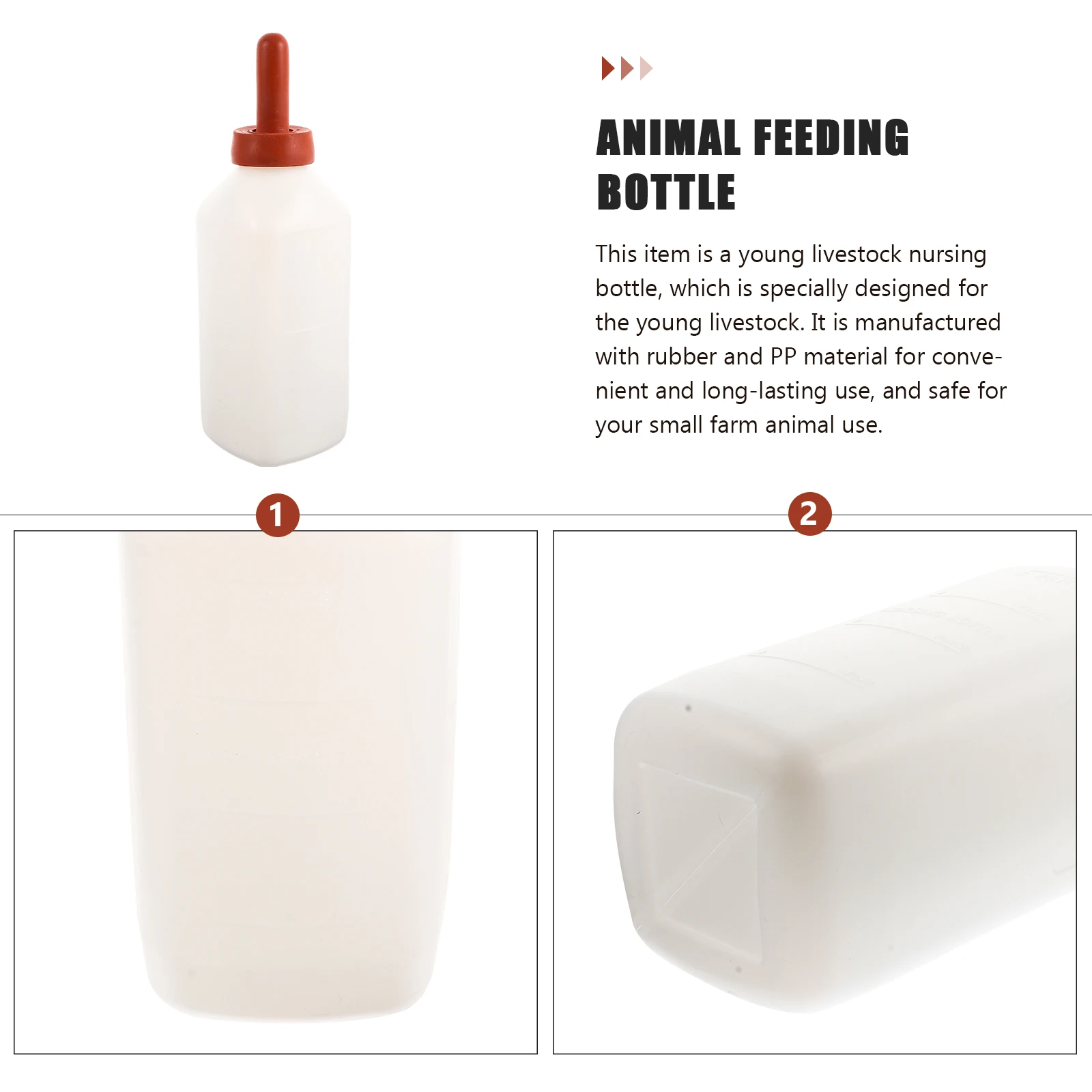 

Calf Milk Feeding Bottle Lamb Nursing Feeder Livestock Farm Animal Bottle Smooth Leakproof Design For Sheep Goat Feeding