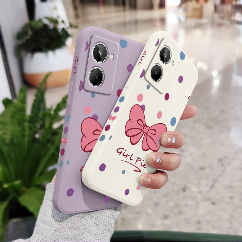 Fairy Bow Phone Case For OPPO Realme 11 10 9 9i 8 8i 7 Pro Plus C35 C21Y C25Y C25 4G 5G Liquid Silicone Cover image 6