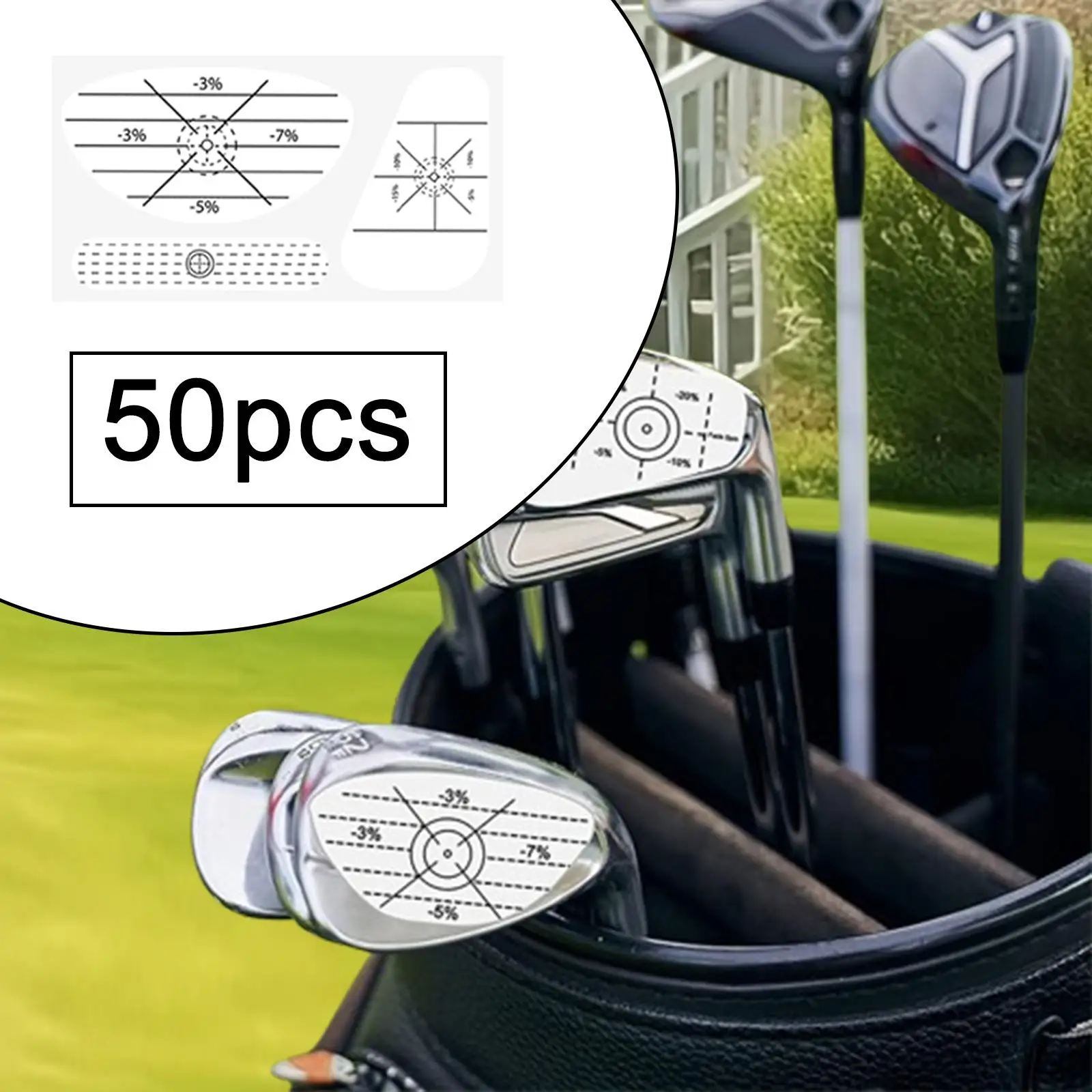 Golf Tape Labels Portable Club Impact Stickers for Golf Accessories Improvement Practice Sessions