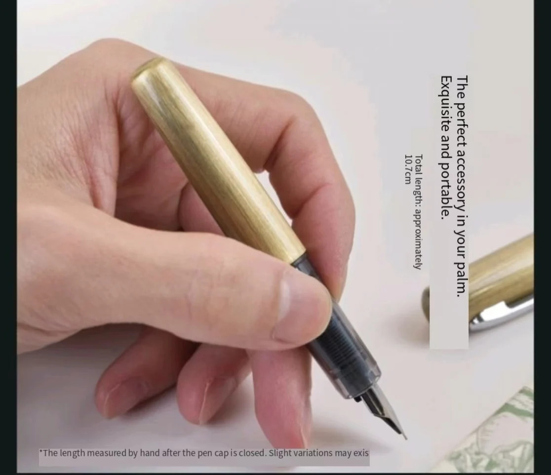 komono-brass-limited-mini-pocket-fountain-pen-gift-set-portable-short-ink-pen-for-journal-hand-writing-stationery-gift
