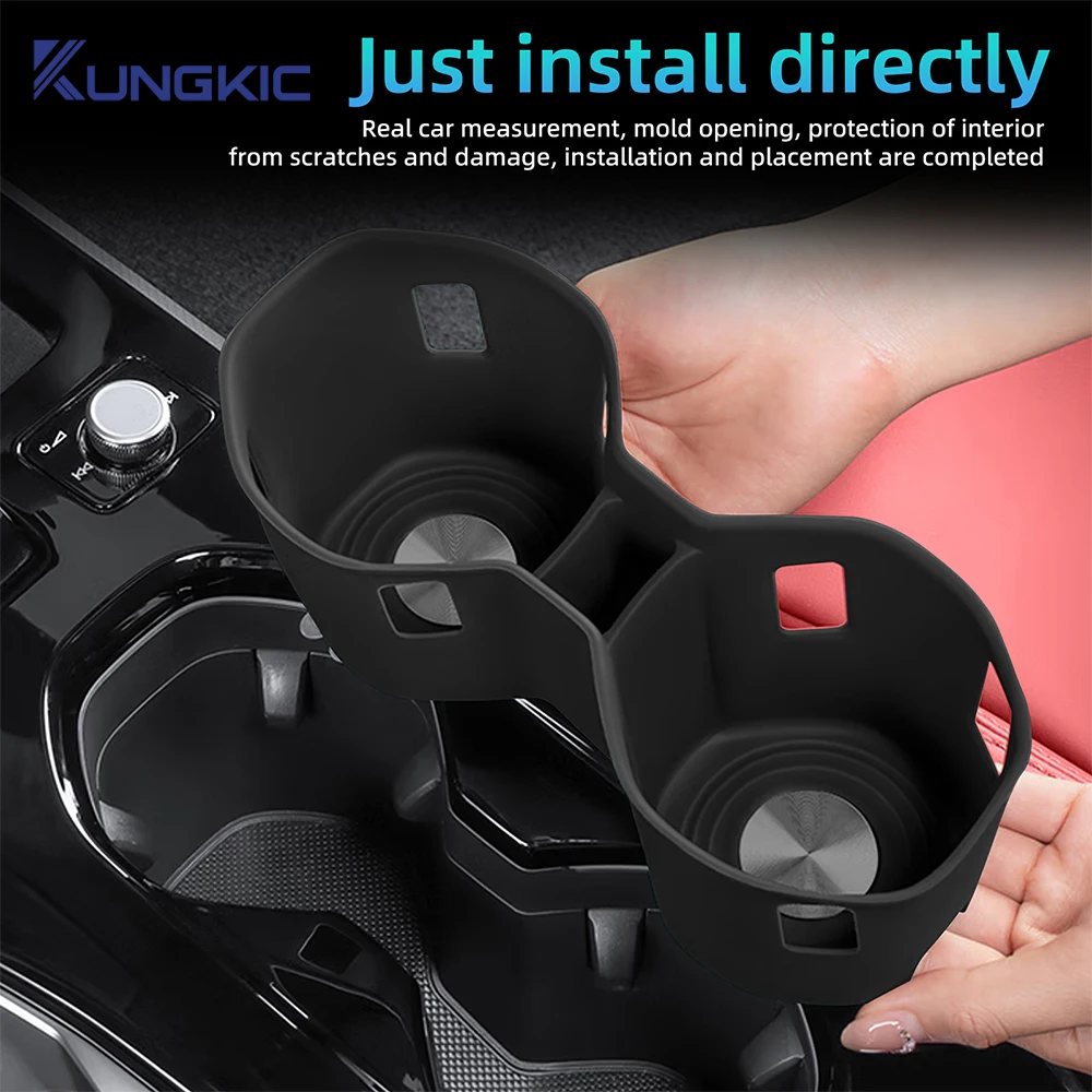 

Силиконовая накладка для подстаканников и центрального отсека Audi A5 S5 A6 2025-2026: Нескользящая, водонепроницаемая, аксессуар для интерьера автомобиля