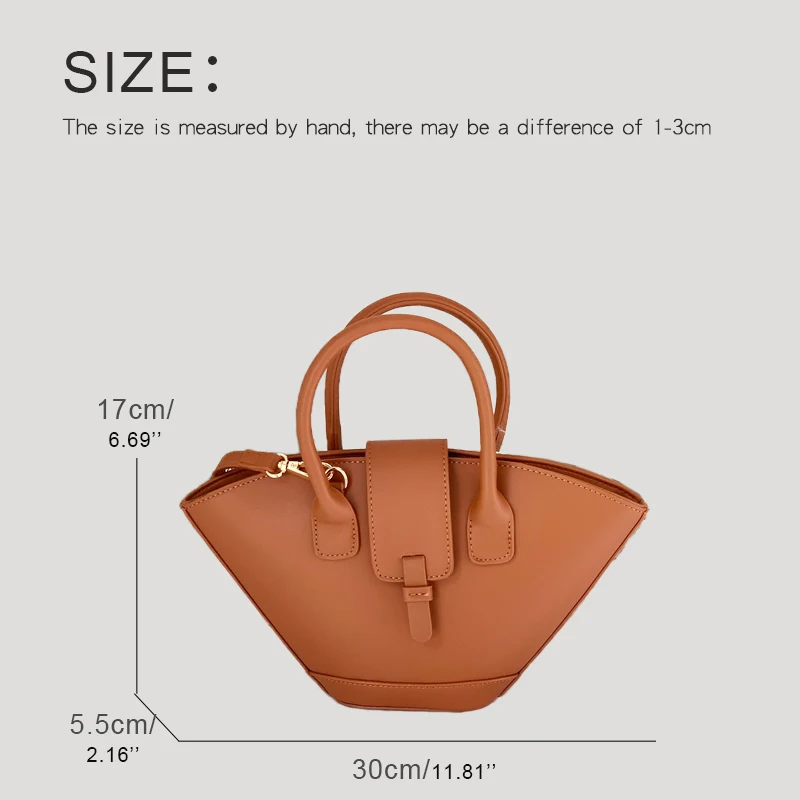 Vintage Shell Bags For Women Luxury Designer Handbags And Purses 2023 New In PU Top Handle Korean Small Shoulder Messenger Bag