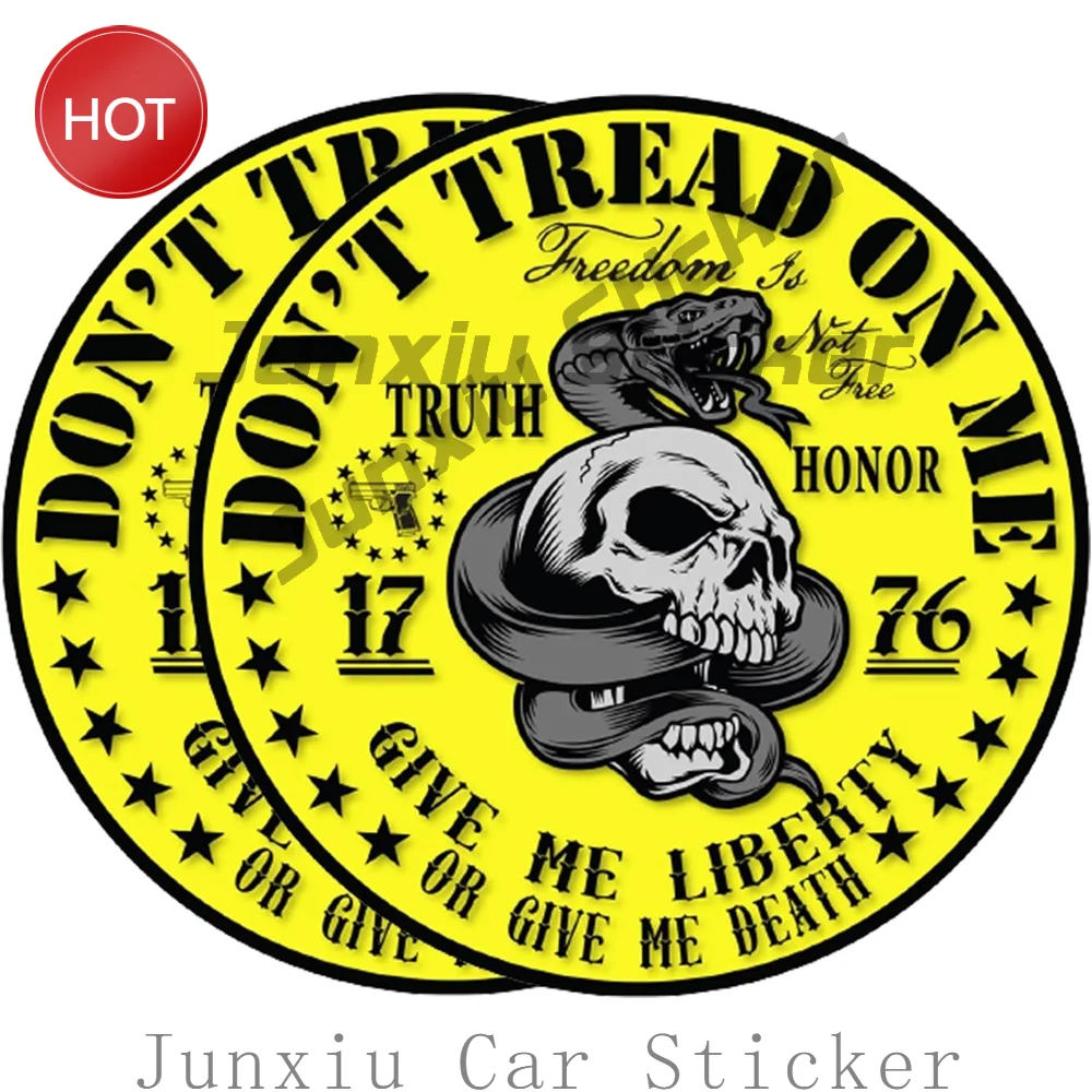 2 Pack Do Not Tread On Me 1776 PVC Vinyl Sticker For Vehicle Window And Luggage Symbol And Message Decoration Decal