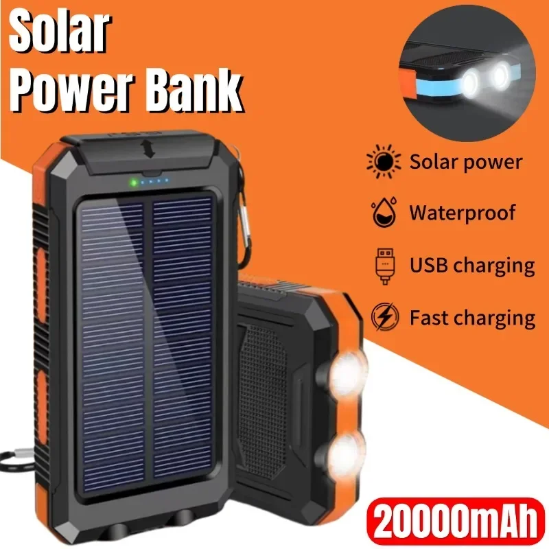 

Banque D'alimentation Solaire Étanche De Grande Capacité, Batterie De Charge Rapide 200000mAh