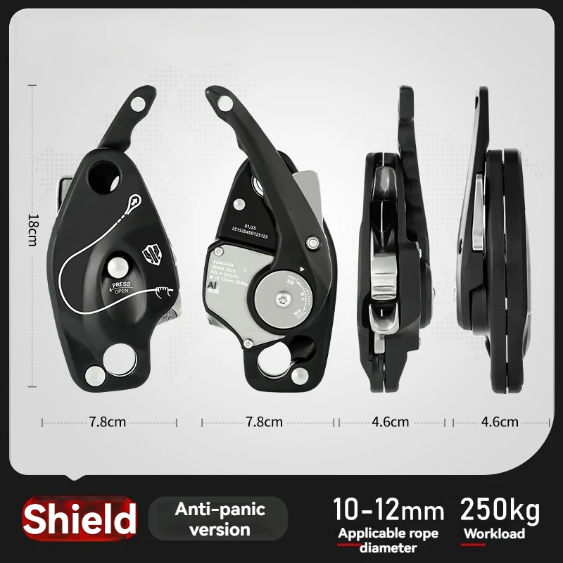 250kg Descent Device Anti Panic Cam Manual Control Descent Device Used For Engineering Protection And Hole Exploration