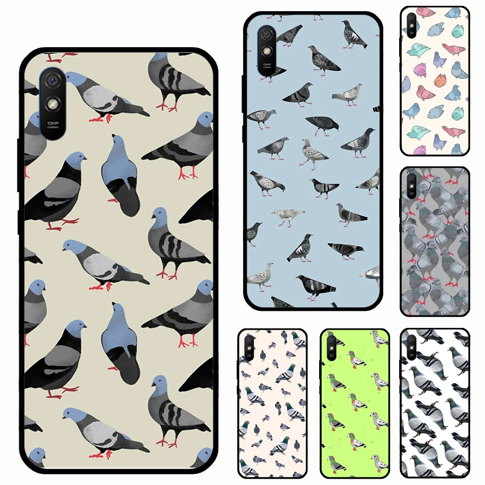 Pigeons Collage For Xiaomi Redmi 9 9T 9C 9A 10 Phone Case For Redmi Note 11 10 8 9 Pro Note 10S 11S Cover