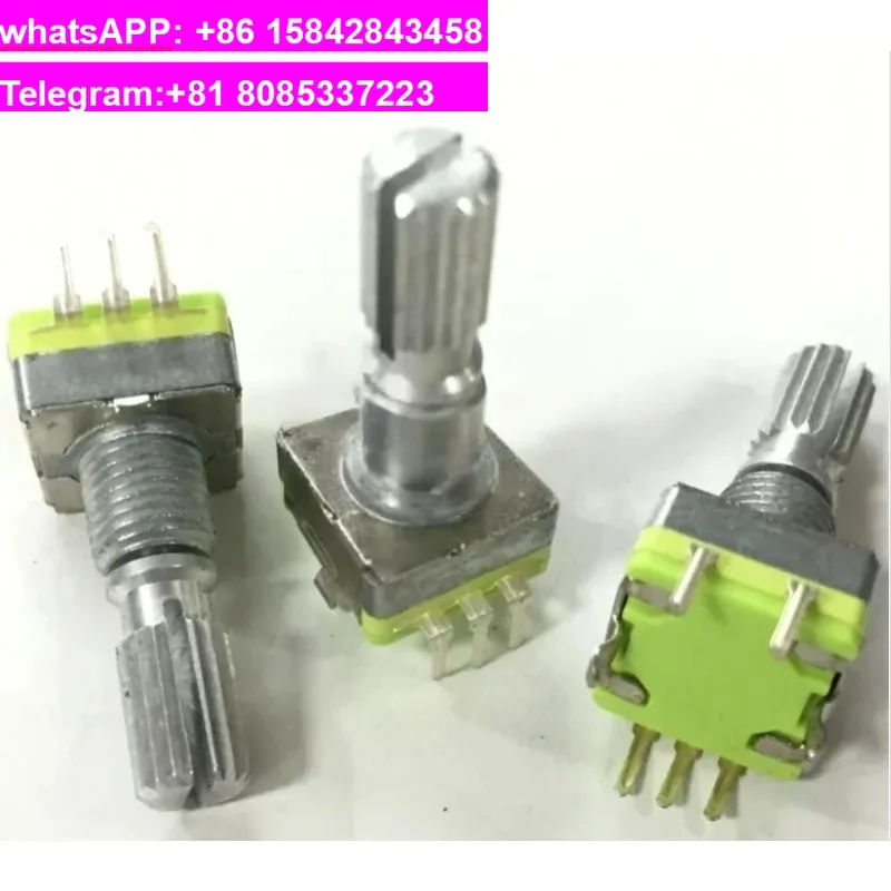 50 шт./лот EC11 с переключателем, 30-точечный цифровой импульсный энкодер с осью длиной 15-20 мм