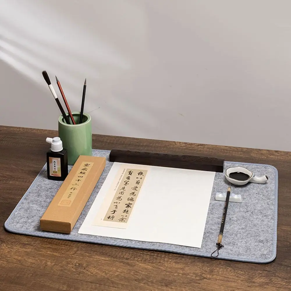 Anti Permeation Calligraphy Felt Pad Table Mat Thicken Painting Drawing Felt Pad Wool Mixed Fiber Writing