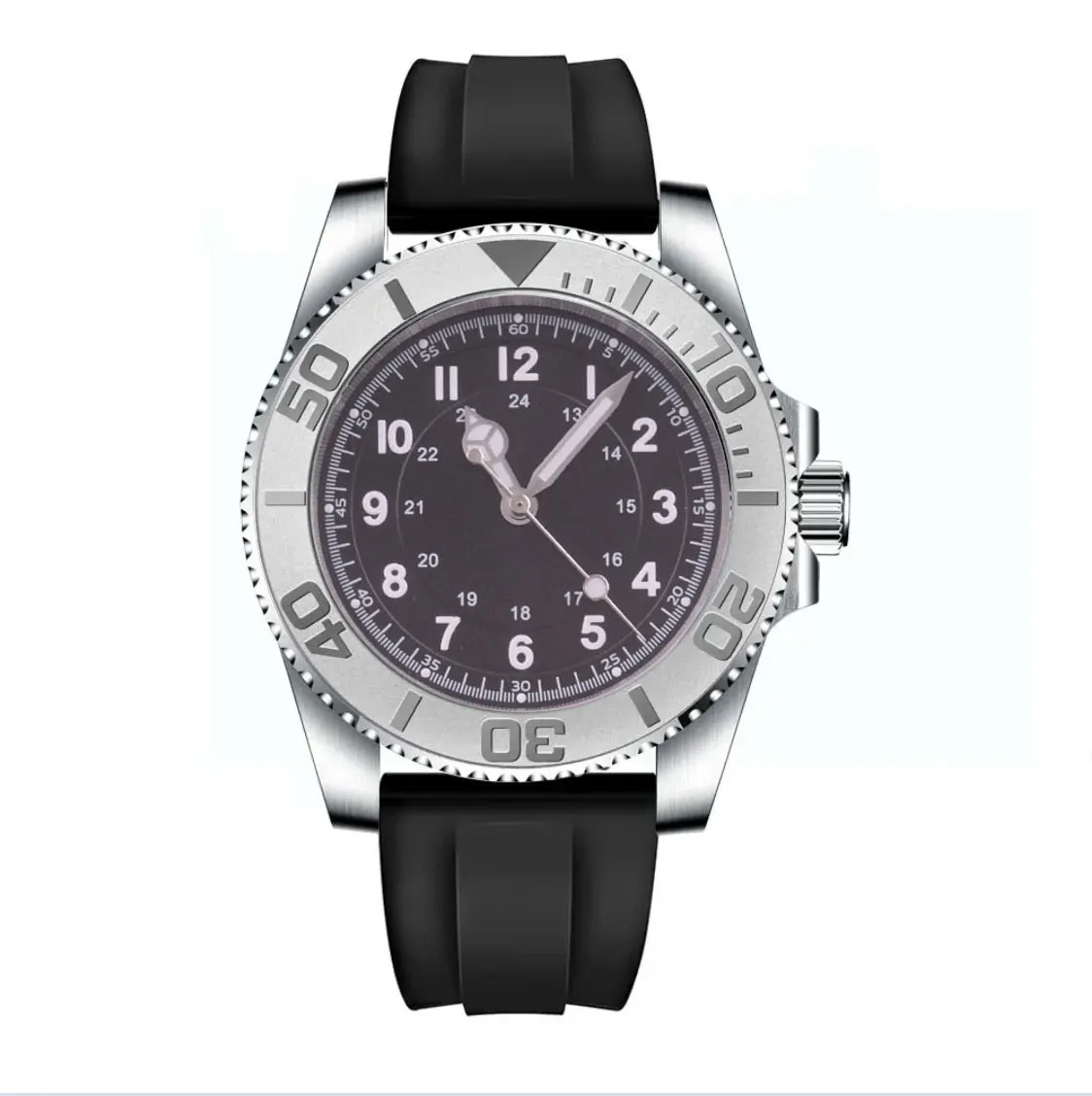 Orologio da uomo personalizzato fai-da-te 40mm vetro zaffiro lunetta in ceramica quadrante sterile Miyota/NH35 meccanico automatico verde luminoso