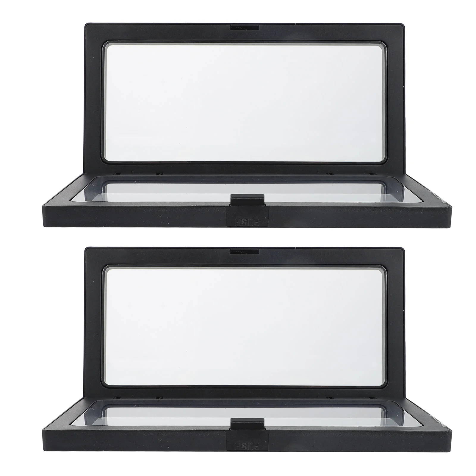 2 Pcs Watch Storage Case Floating Display Box Transparent Frame for Jewelry Earrings Bracelets Necklaces Safe Material