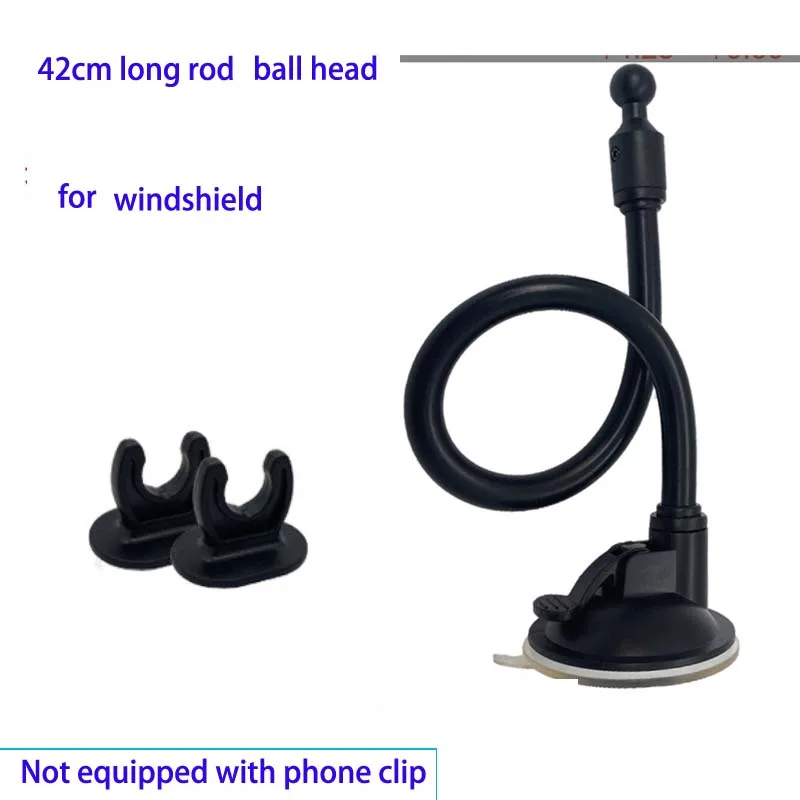 Universal Car Bracket 17Mm Ball Head 21/32/42/52CM Long Rod for Phone Clip Suction Cup Mounts Windshield/dashboard Brackets Base