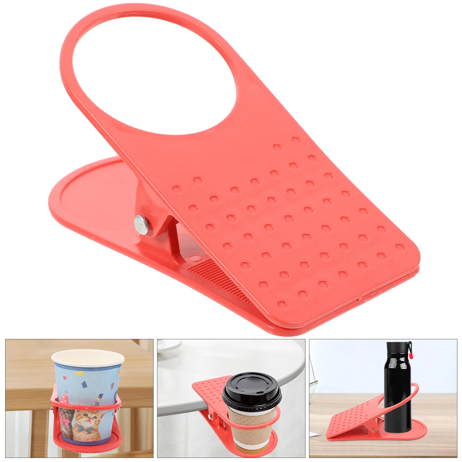 Table Cup Holder Clip Portable Drinking Cup Holder Clip Clamp Plastic Clip Coffee Drink Holder Household Product Random Color