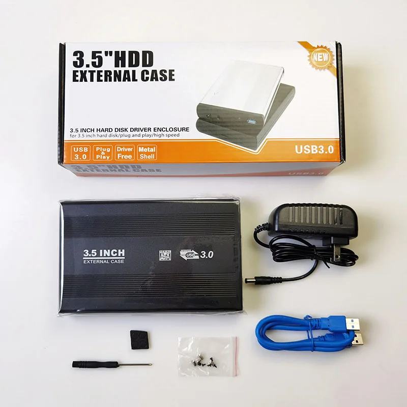 3.5 Inch USB 3.0 SATA External HDD Disk Hard Drive Enclosure Case Type-C External Storage Box Support Hard Drive