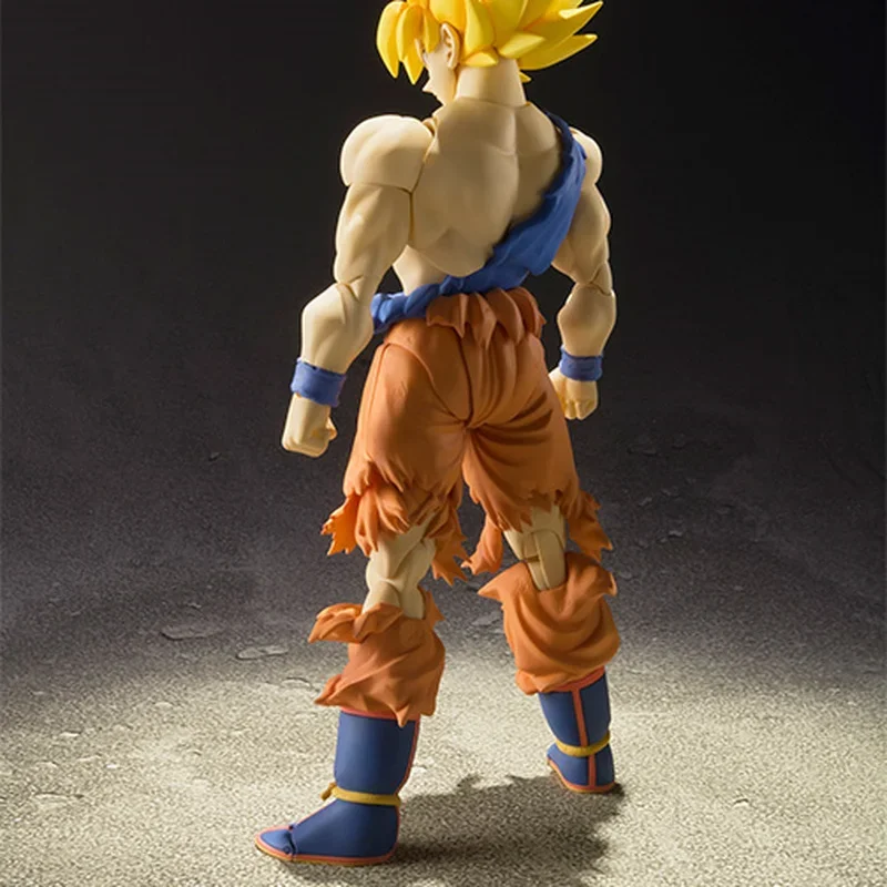 Originele Bandai Shf Anime Dragon Ball Pvc Actiefiguur-Super Saiyan Son Goku Krijger Ontwaken Ver Figuur Verzamelen Kids Cadeau