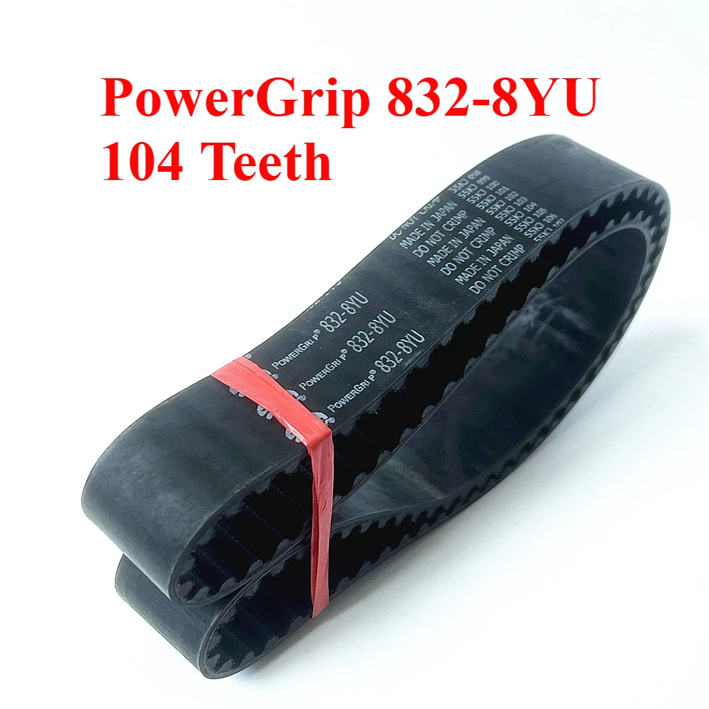 PowerGrip 832-8YU 104 Teeth Arc Tooth Timing Belt 3D Printer Engraving Machine CNC Lathe Robot Spindle Generator Drive Belt