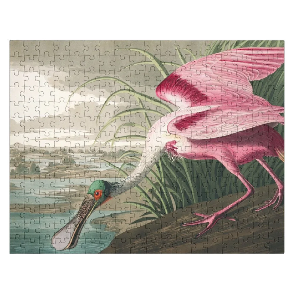 Roseate Spoonbill - John James Audubon Jigsaw Puzzle Toys For Children Customizable Child Gift