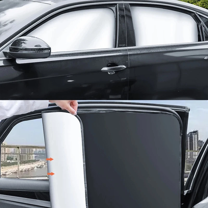 Magnetic Car Sunshade UV Protection Curtains Sun Shield Cover Double Sides Auto Window Sun Shade Protector Cover Accessories