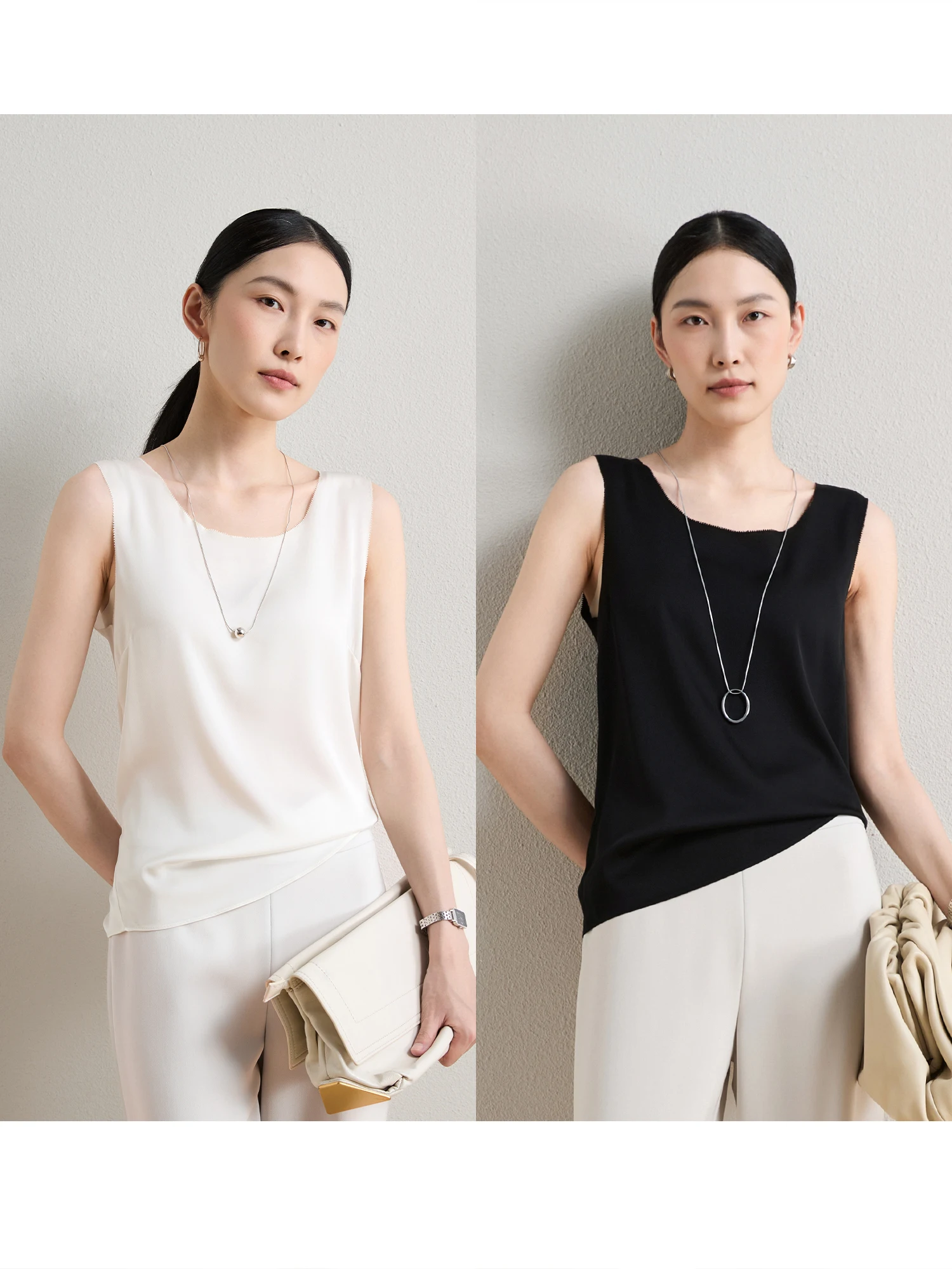 

Шелковая майка-топ ChangDX без рукавов: комфортная, из шелковой ткани, с круглым вырезом, H-образный крой, для женщин, для повседневной носки, летняя мода