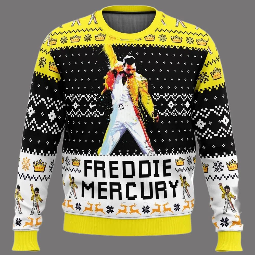 أريد أن أكسر الملكة الحرة القبيحة عيد ميلاد سعيد سترة 2025/26 موضة جديدة الرجال كنزة قطيفة ربيع الخريف المرأة البلوز #1