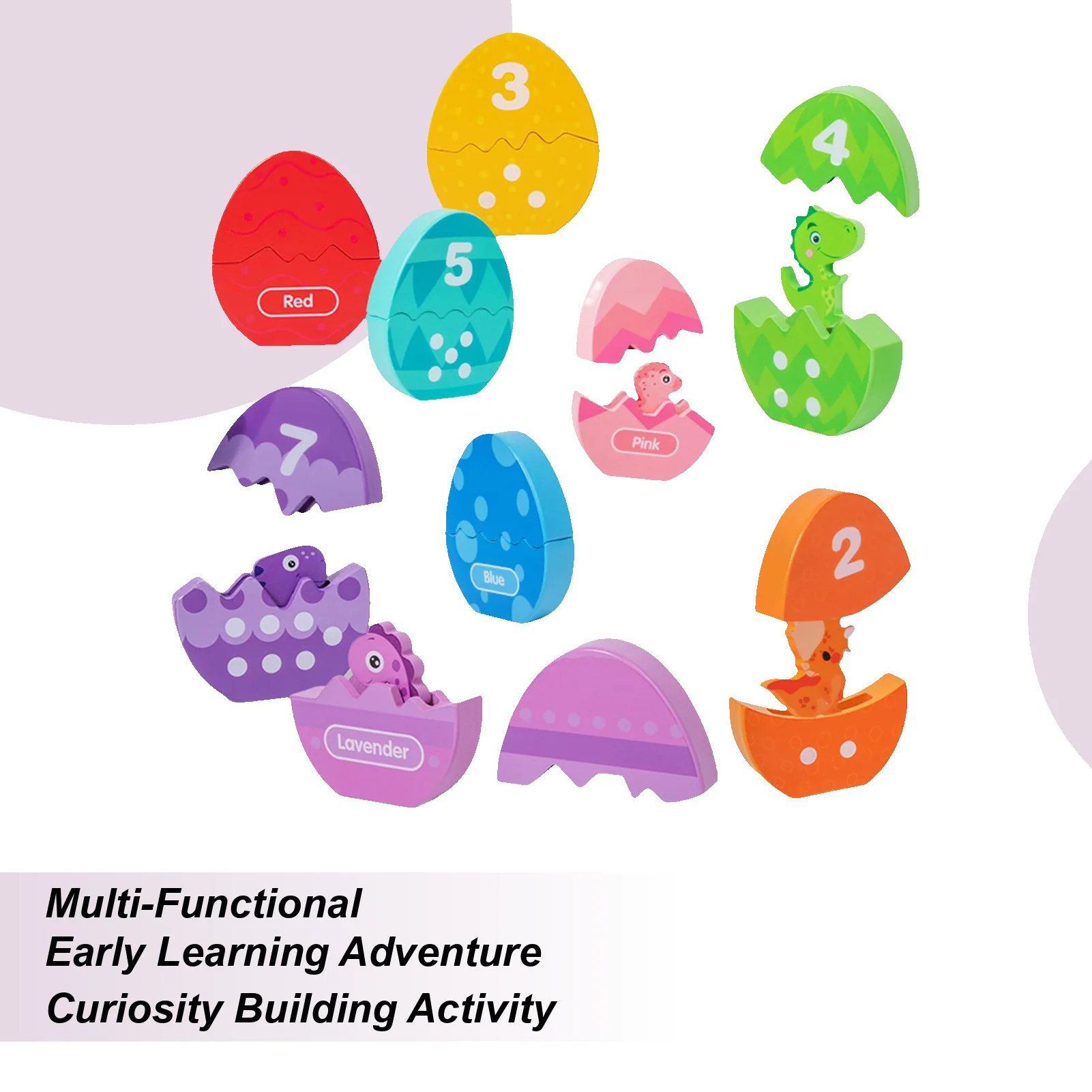 Jogo de Ovos de Dinossauro de Encaixe, Brinquedo de Classificação de Formas de Madeira, Aprendizagem Montessori para Crianças em Idade Pré-Escolar, Jogo para Sala de Aula, Aniversário