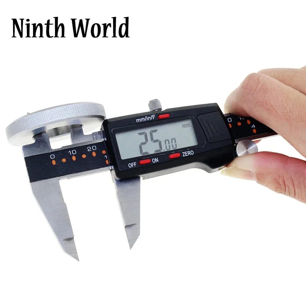 Electronic Digital Vernier Caliper 6 "150mm MM / INCH / F Toggle Stainless Steel Rule Gauge Micrometer Measuring Ruler Tool
