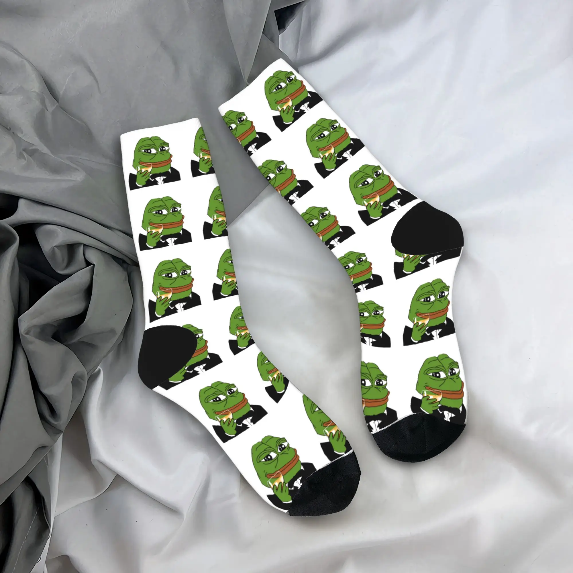 

Pepe the Frog Socks Casual Stockings Autumn Anti-Slip Couple Socks Warm Soft Graphic Climbing Socks