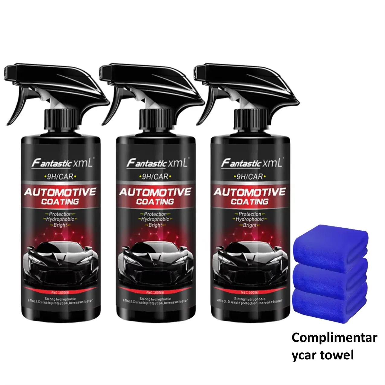 FantasticXml 500ML Automotive Anti-Aging Keramikbeschichtung mit 9H Nanometer Flüssigglasbeschichtung, kristallähnlicher Oberfläche, hydrophob und wasserabweisend, poliert und verbessert die