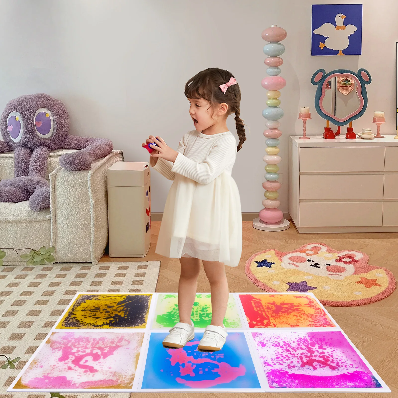 

Kids Sensory Walking Pads Add-On for Sensory Feet Tiles - Educational Sensory Floor Mat for Children