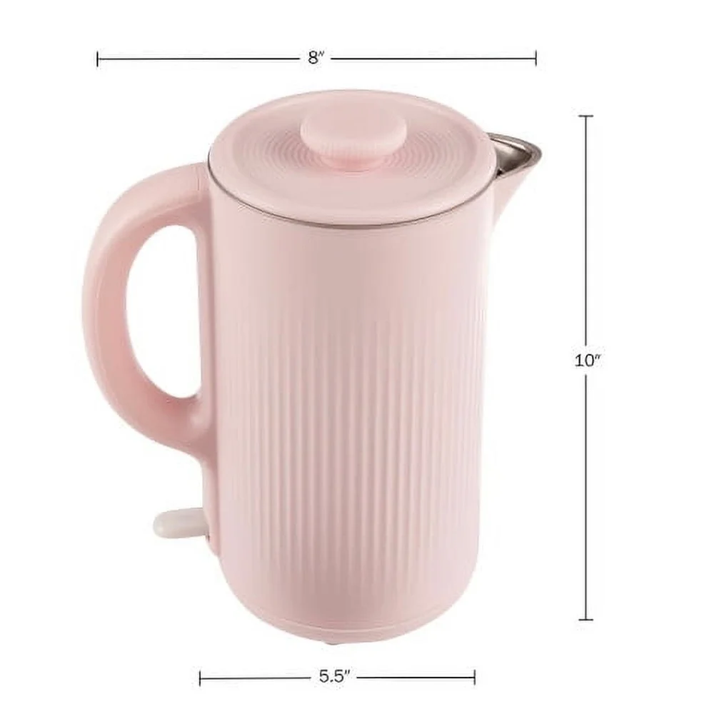 غلاية كهربائية 1.8L ريترو ستايل إيقاف تلقائي سخان مياه يغلي سريع متين من الفولاذ المقاوم للصدأ هدية رائعة لمحبي الشاي والقهوة