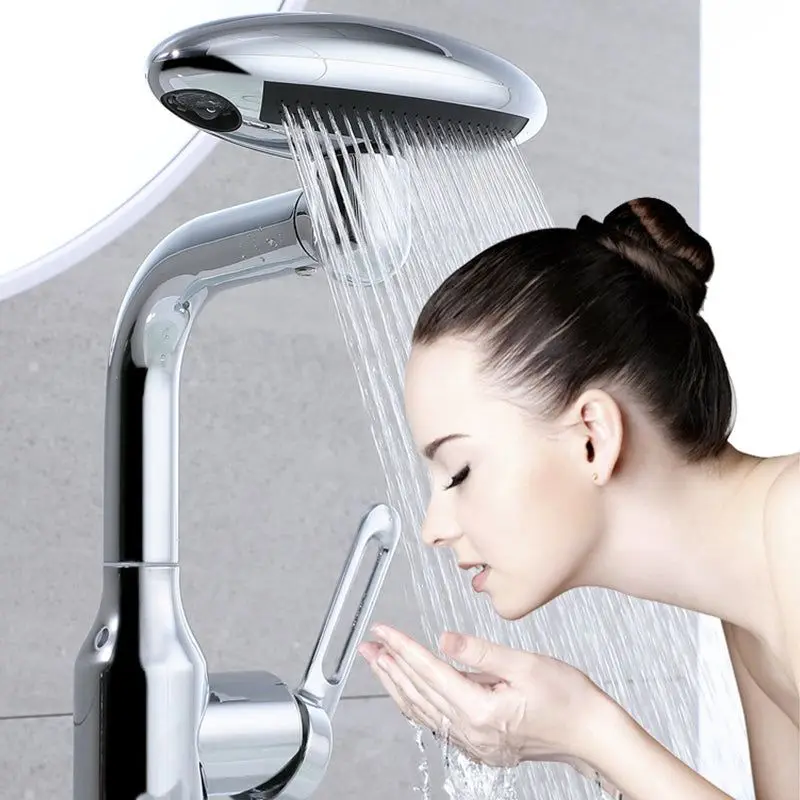 

Universal Multi-Function Rotate Spray Faucet Steel 360°Rotation Faucet 4 Flow Sprayer Hot Cold Water Sink Mixer Tap For Bathroom