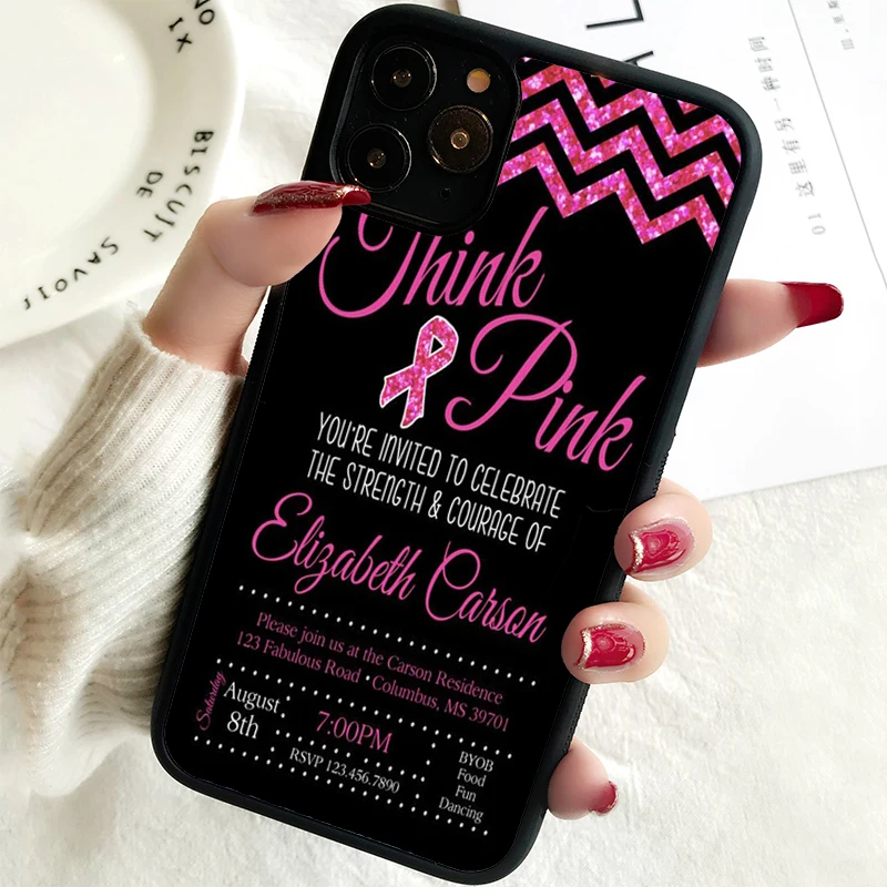 5 5S SE 2020 Phone Cover Case for iPhone 6 6S 7 8 PLUS X XS XR 11 12 13 MINI 14 PRO MAX Rubber Silicone  Breast Cancer Ribbons