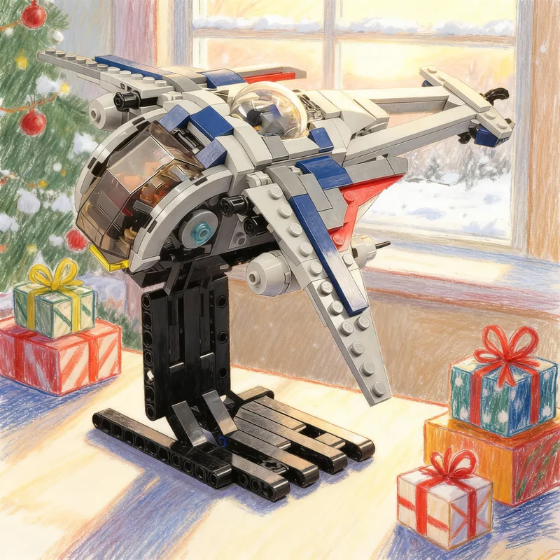 

451pcs MOC UF 7 Stingray Model Building Blocks Construction Assemble DIY Idea Creative Toy Education Brick Christmas Gifts Kids