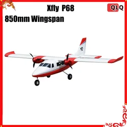 Xfly Rc Plane P68 850mm Wingspan Remote Control Glider Fixed Wing Epo Foam Double Engine Propeller Aircraft Model Toy Gift