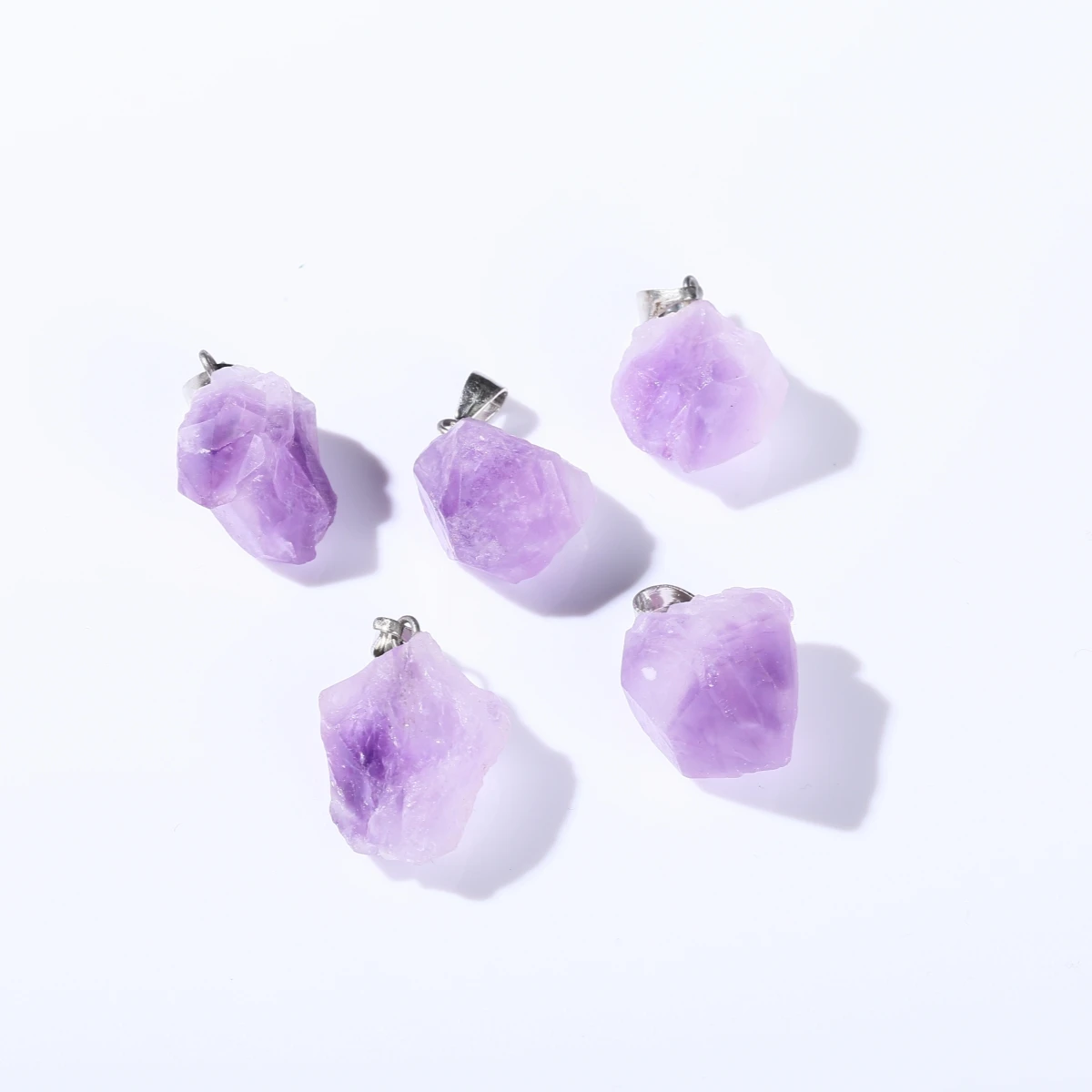 1 Pc Natural Stone Amethyst Cluster Pendant Irregular Healing Charms for Jewelry Making DIY Bracelet Necklace Accessories ﻿