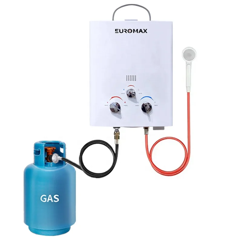 Wholesale Selling 6L Portable Camping LPG Gaz Geyser RV High Quality Natural Gas Tankles Water Heater