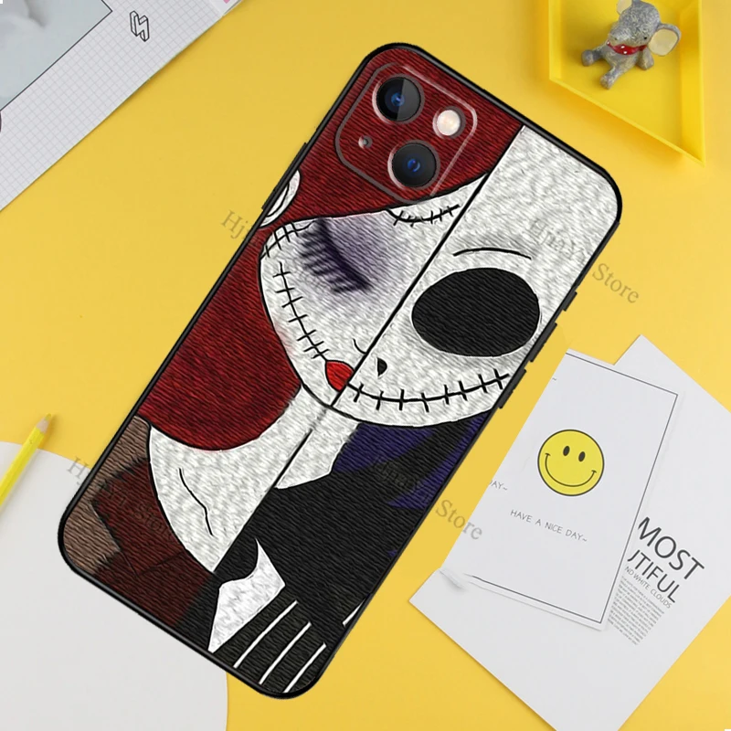 Jack and Sally Halloween Phone Case For iPhone 14 Pro 13 Pro Max 13 Mini 12 11 Pro Max X XS Max 6 6S Plus SE2