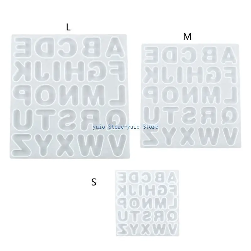 

X7XB Pendant Molds Keychain Jewelry Mould Silicone Keychain Molds Letters Shaped DIY Handmade Accessories Gift for Children