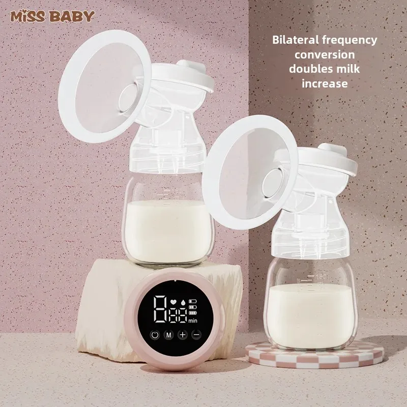 Miss Baby Double-Sided Electric Breast Pump Smart Lactation Massager Postpartum Milk Stimulator Mother-Baby Supplies