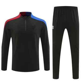 NEWadult tracksuits training suit  Barcees Fans Half Zipper Jacket men games Jerseys football  Kit Tops and trousers Casual Wear