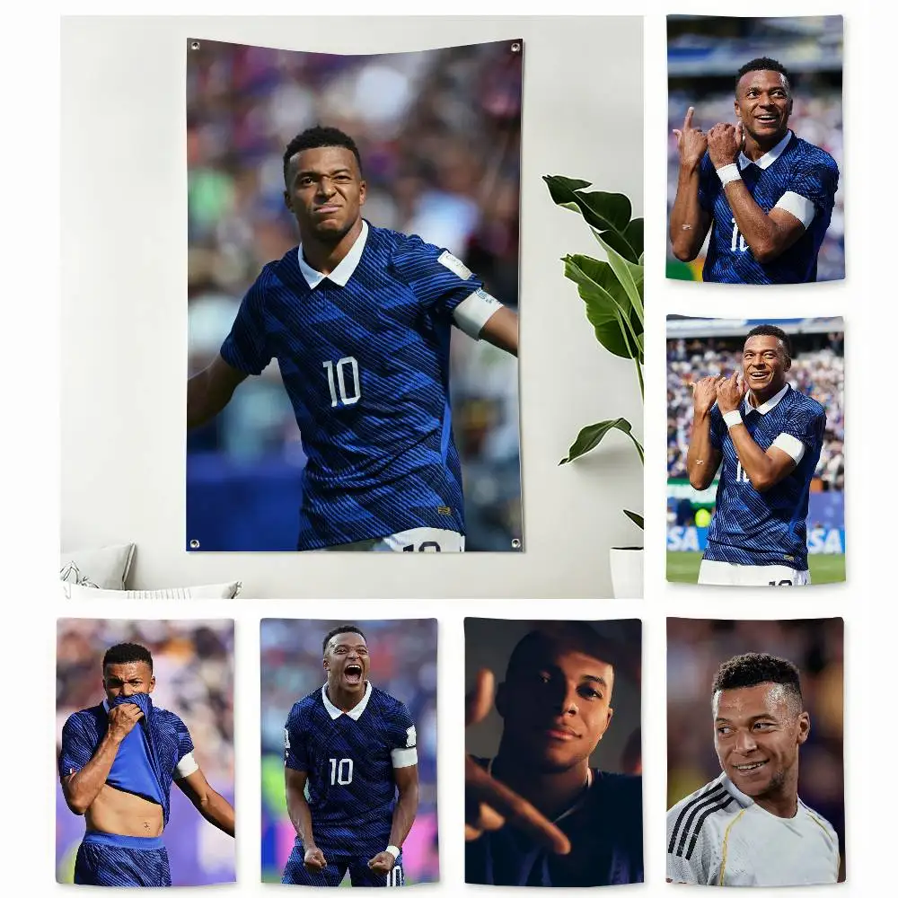 The Speed Demon Kylian M-Mbappe  Home Decor Vertical Flags Indoor Outdoor Hanging Decor for Bedroom Living Room Wall Decoration
